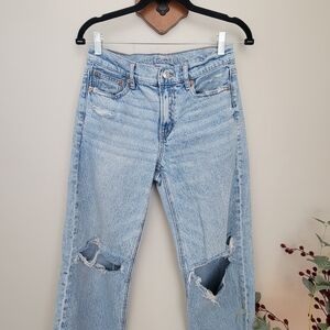 American Eagle Outfitters Light Blue Distressed Boyfriend Jeans